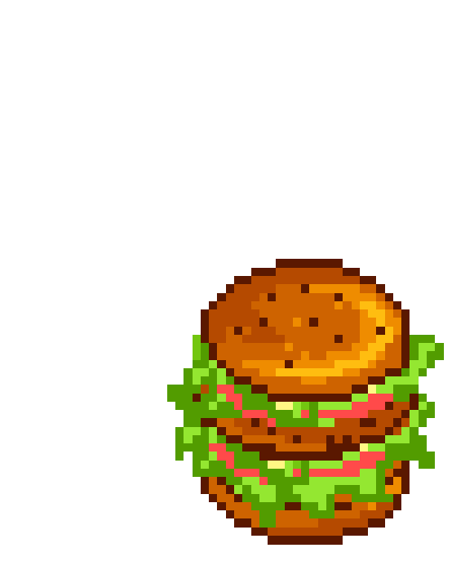 orbiting pixel burger